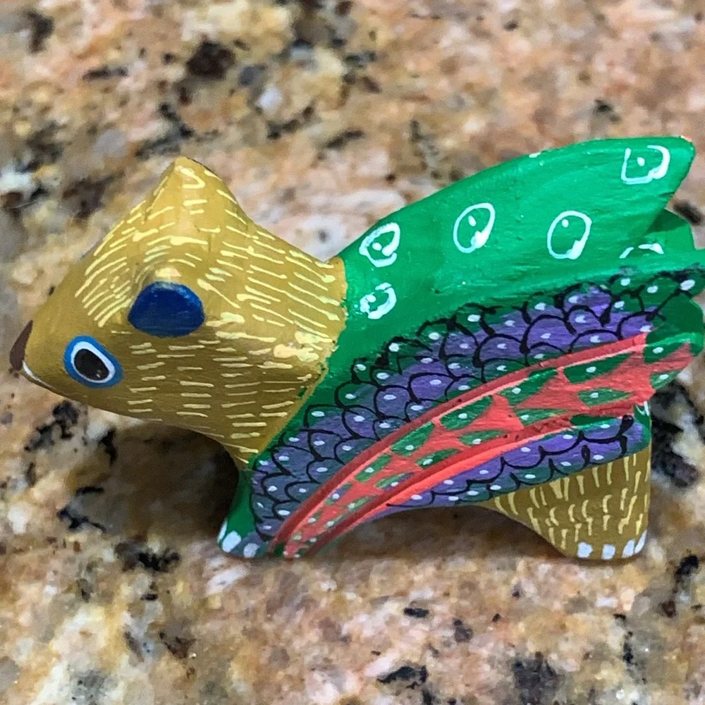 Colorful Handcrafted Fish Figurine one of a kind. Handmade in MX